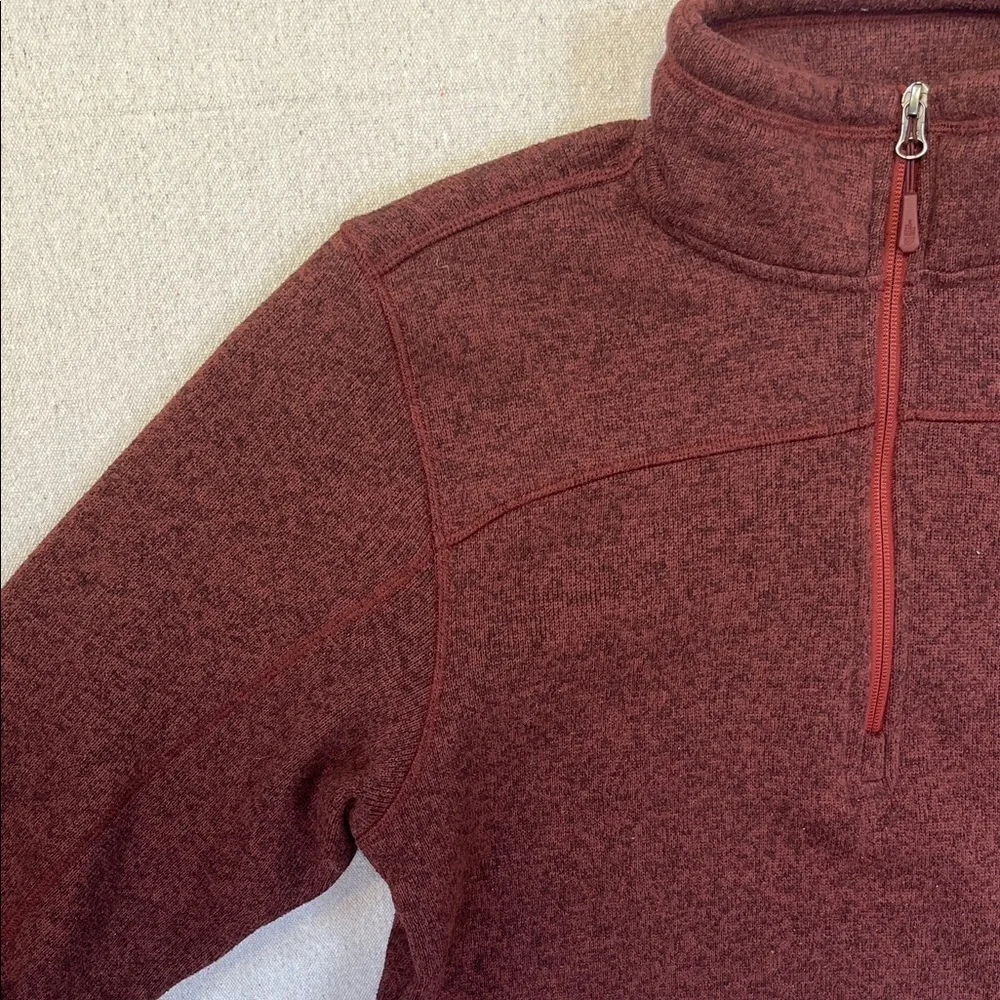 The North Face Men's Maroon Quarter Zip Sweater